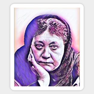 Helena Blavatsky Pink Portrait | Helena Blavatsky Artwork 7 Sticker